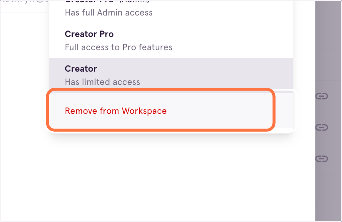 Click on Remove from Workspace