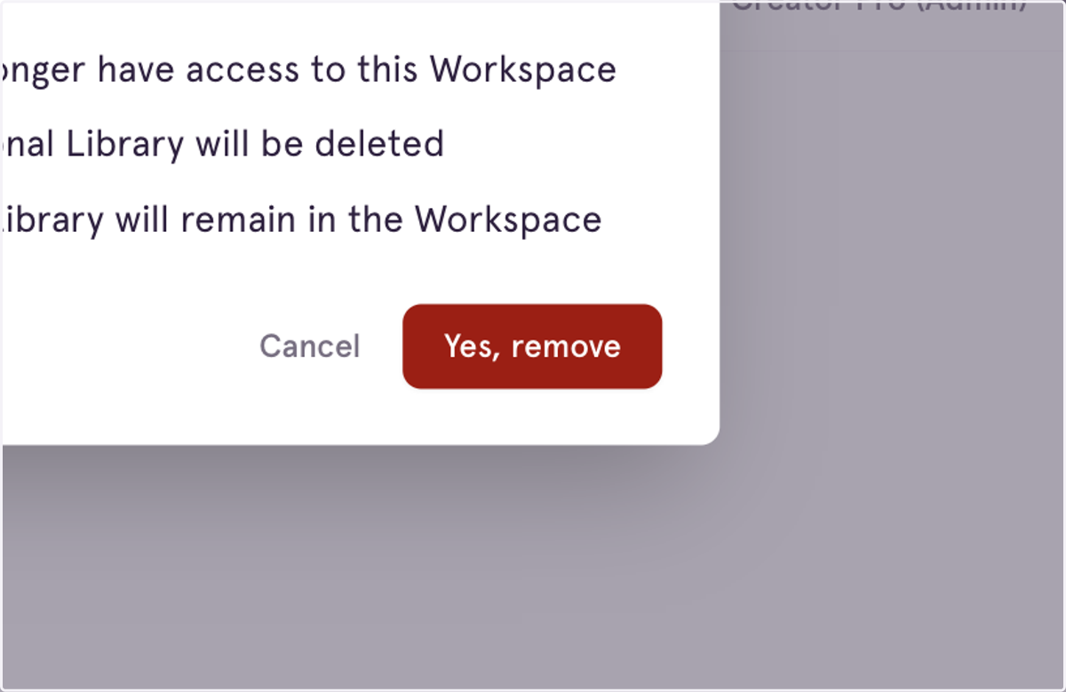 Click on 'Yes, remove' to double confirm