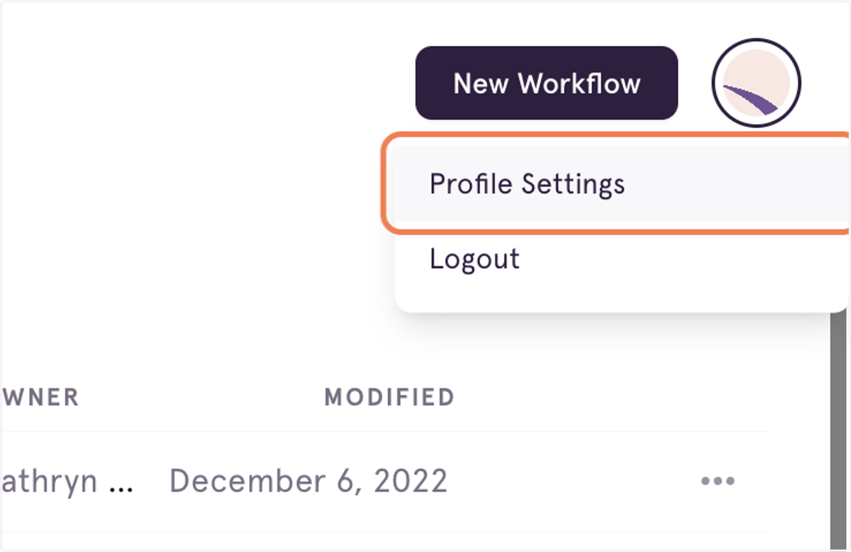 Click on Profile Settings