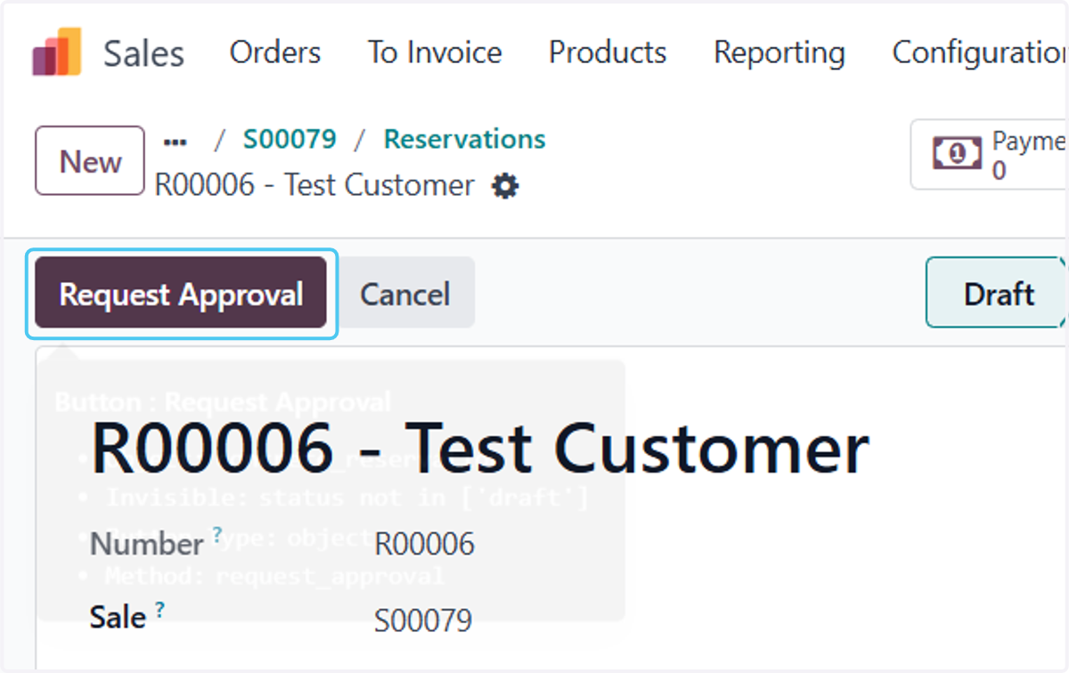 Click on Request Approval