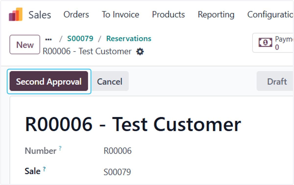 Click on Second Approval