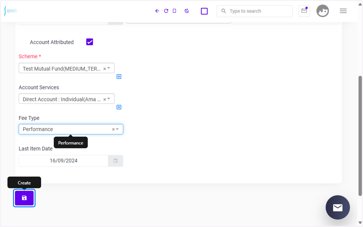Click on Create