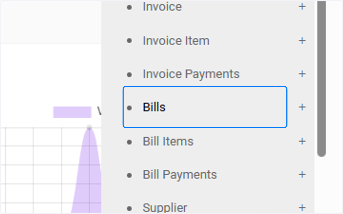 Click on Bills