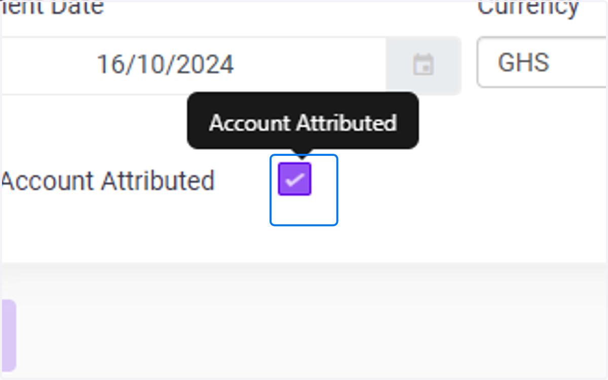 Check Account Attributed