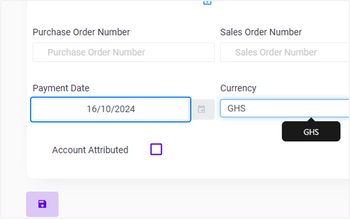 Click on Payment Date