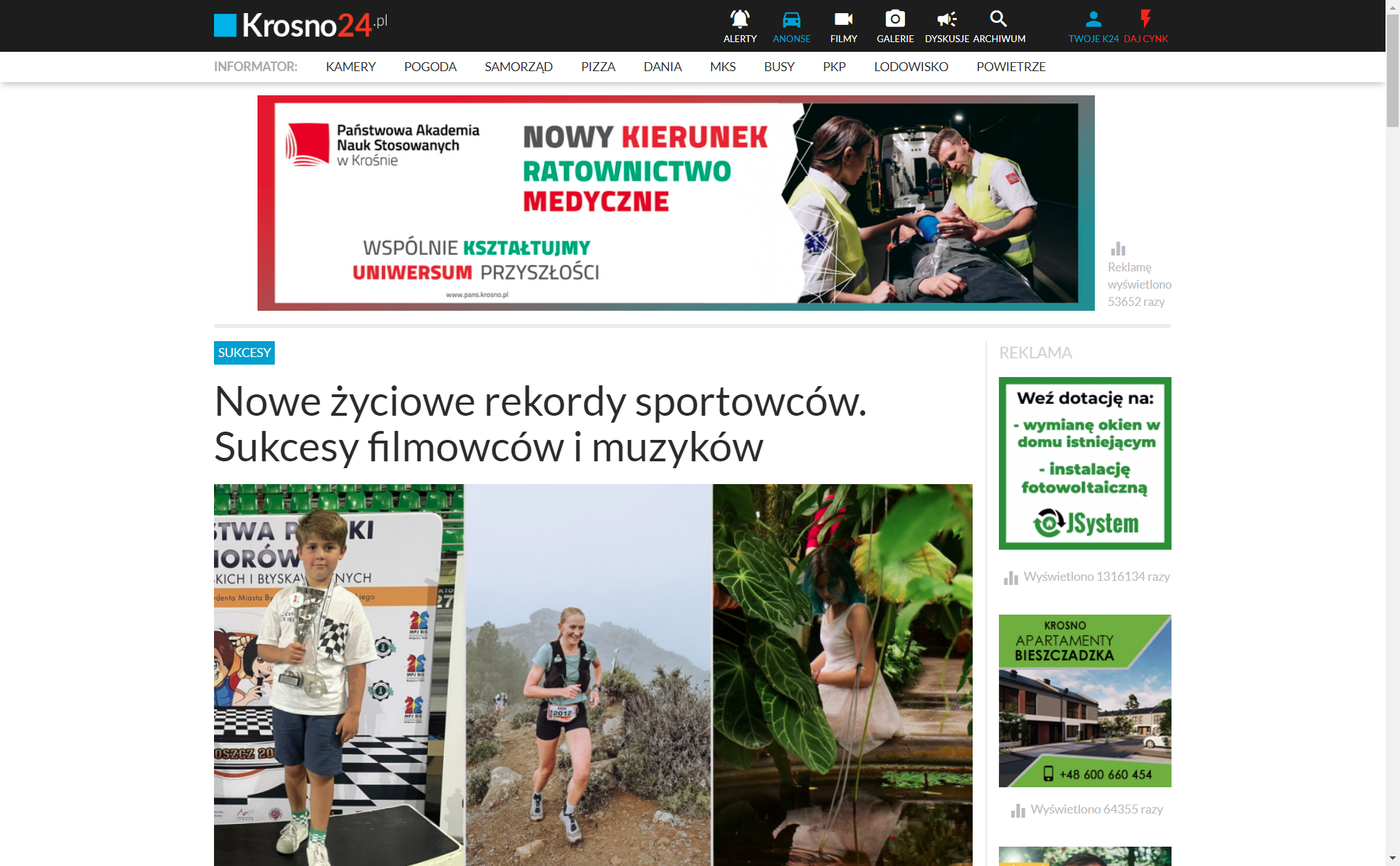 Kliknij na ikonę ANONSE