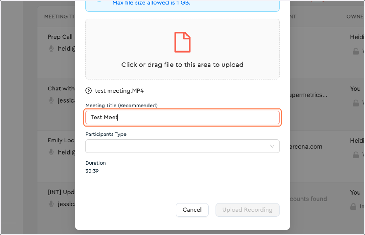 Give the meeting a title.