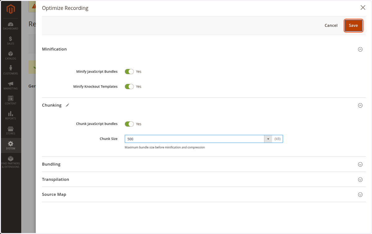When done making changes, Click on Save