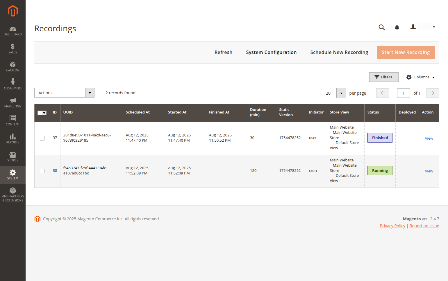 Click on System Configuration