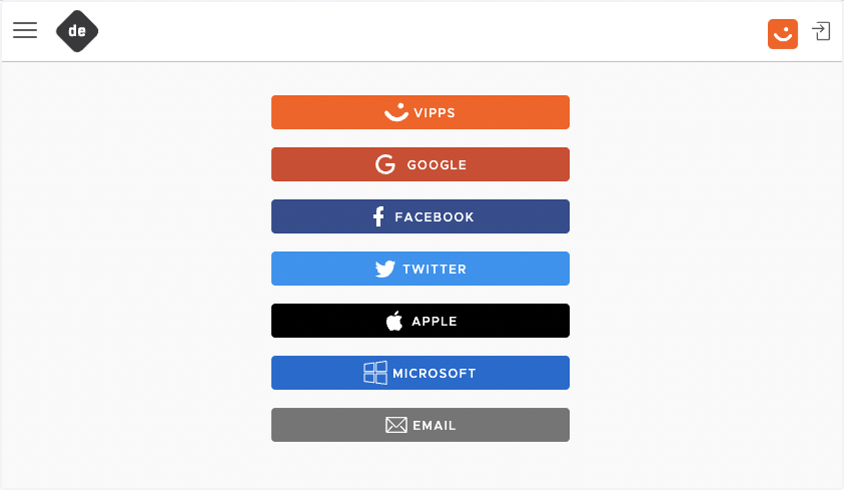 Choose your preferred way to log in