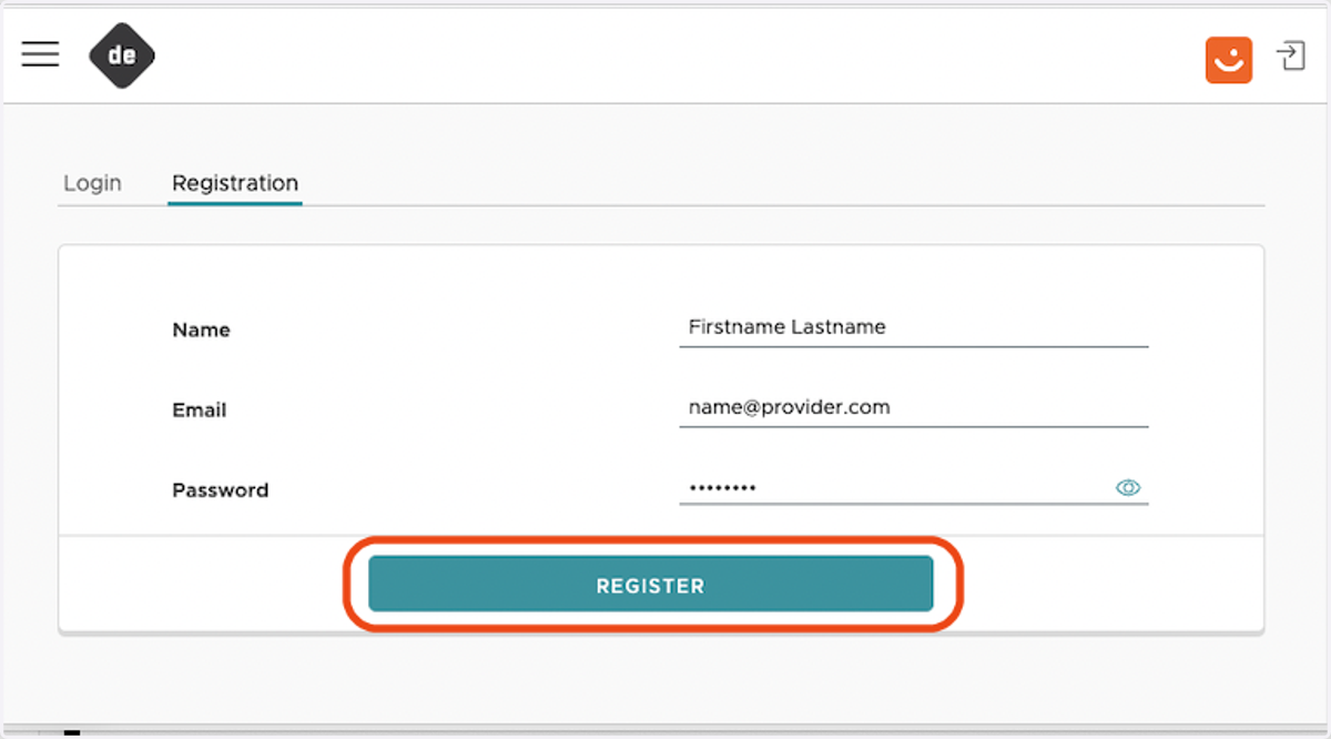 Click on Registration