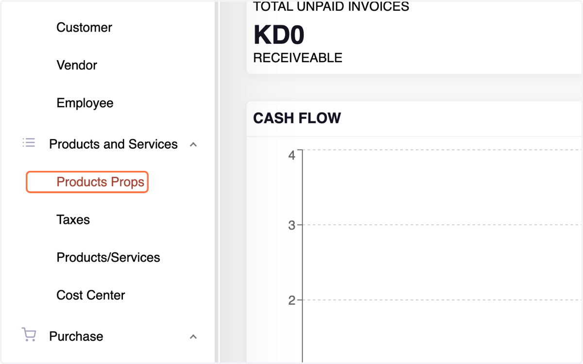 Exploring Product Properties Menu: