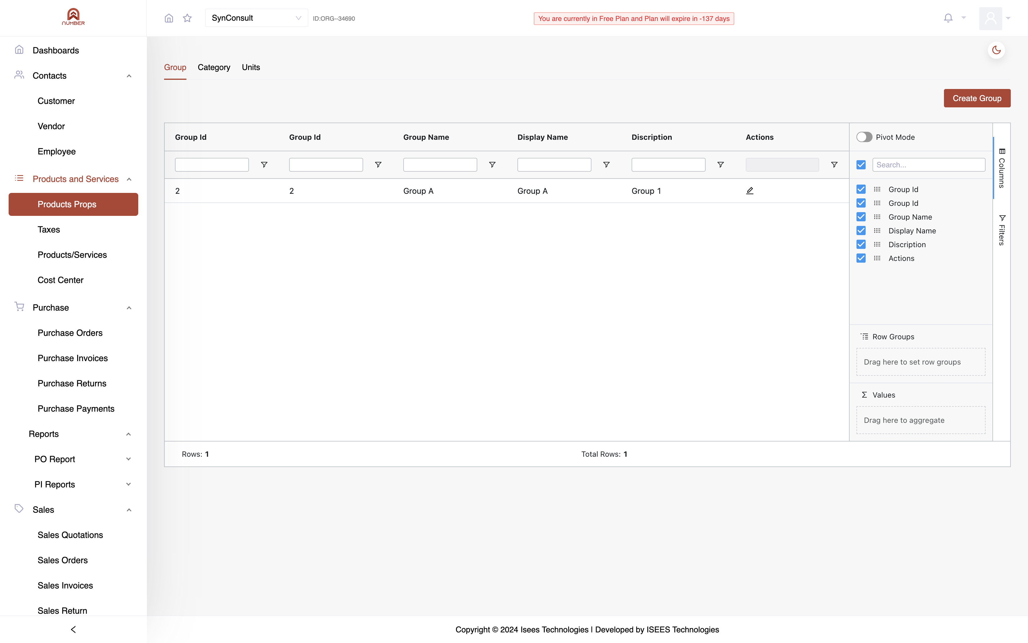 To create a new group, click "Create Group"