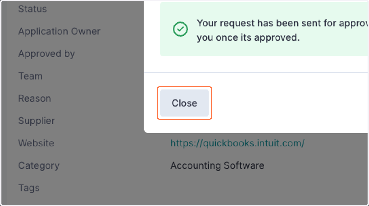 If Approval flow is enabled for your workspace, your request will be sent to your Approvers. Otherwise, your app will be created right away.