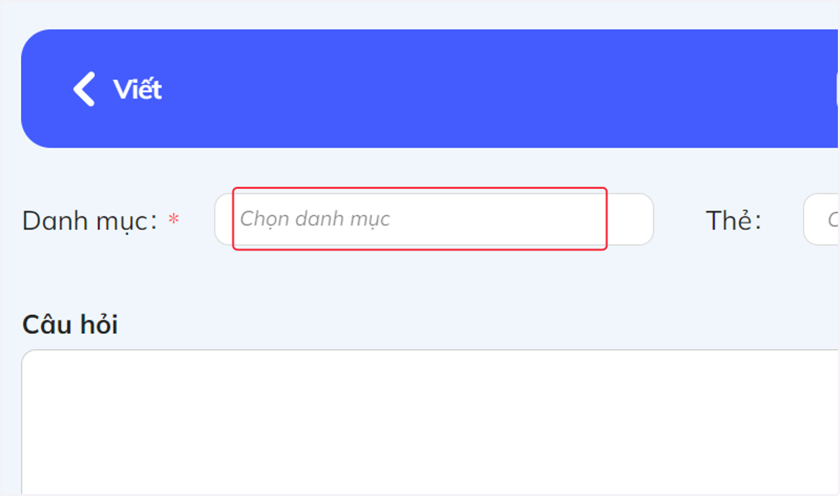 Nhấn vào "Danh mục". Sau đó chọn tên môn học tương ứng