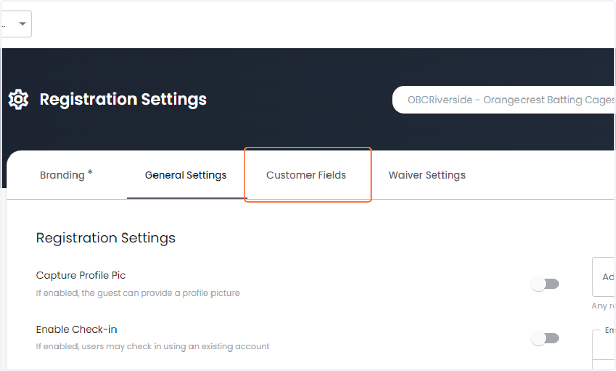 Click on Customer Fields