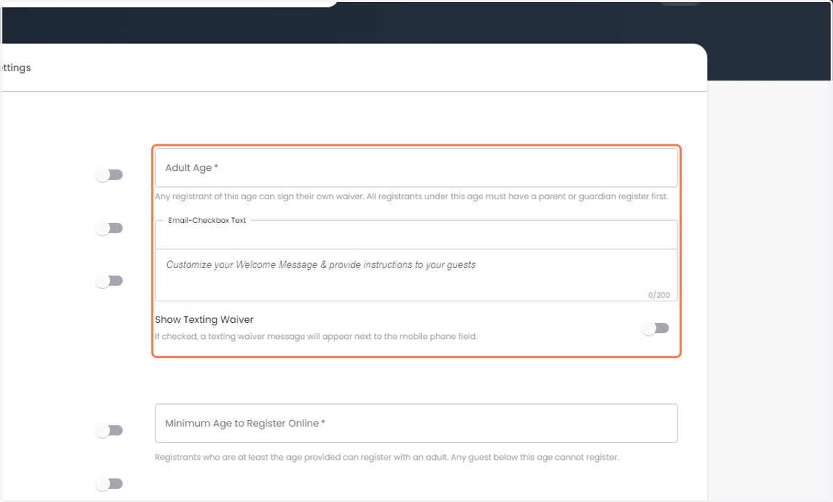 Configure addtional settings