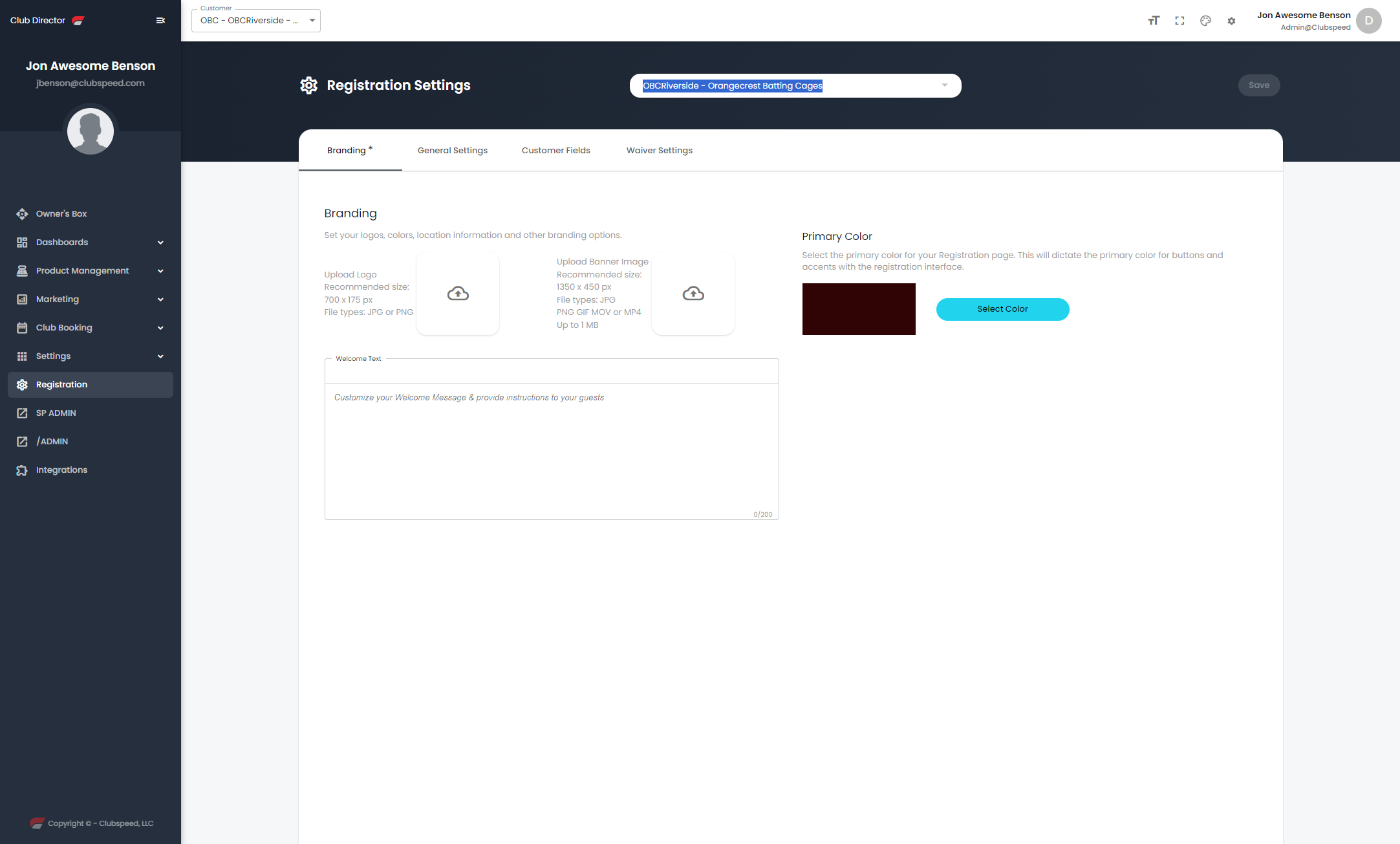 Upload a Logo and Banner Image