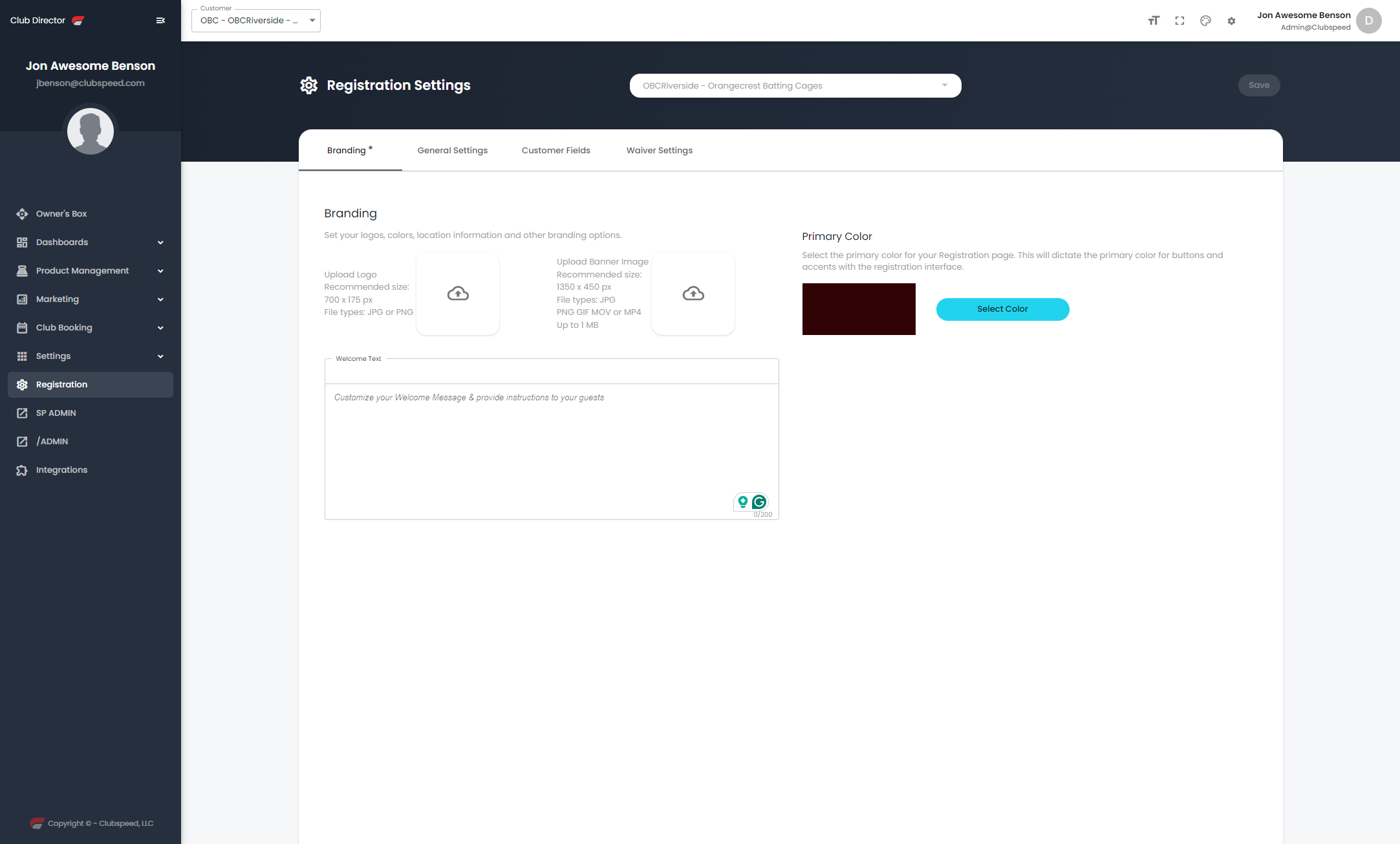 Select your business color