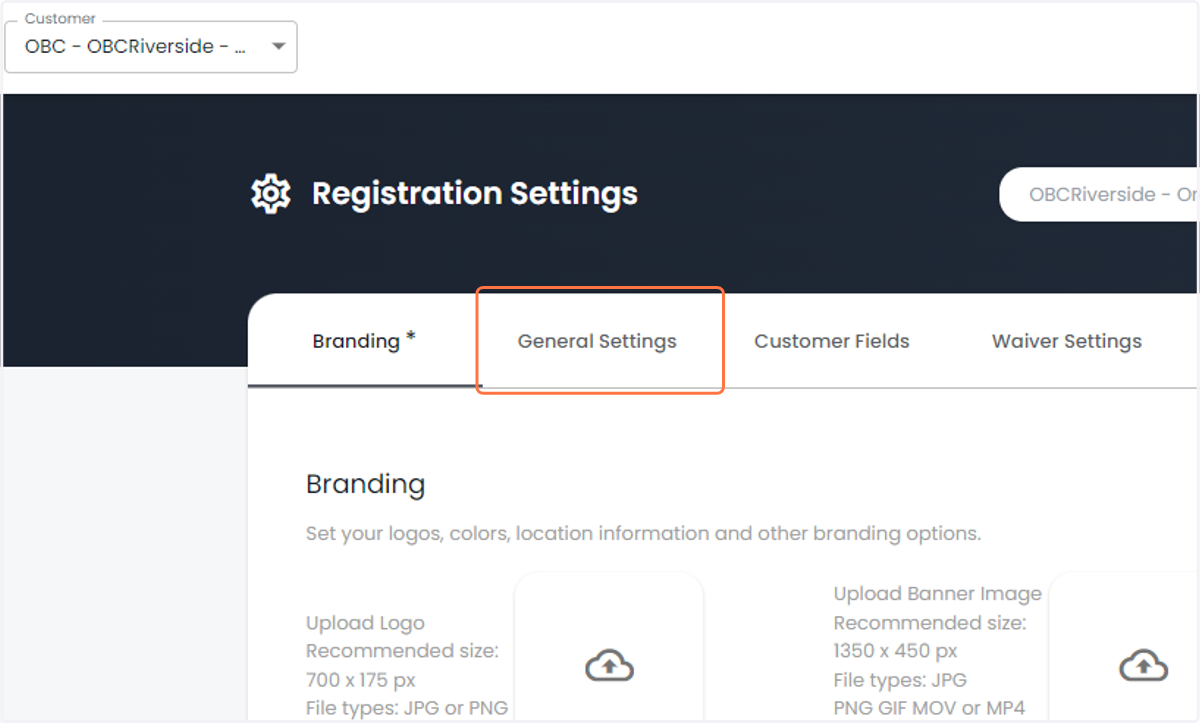 Click on General Settings