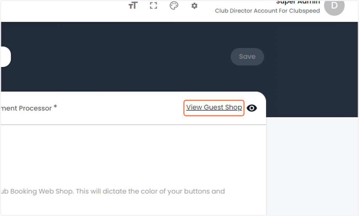 Click on View Guest Shop