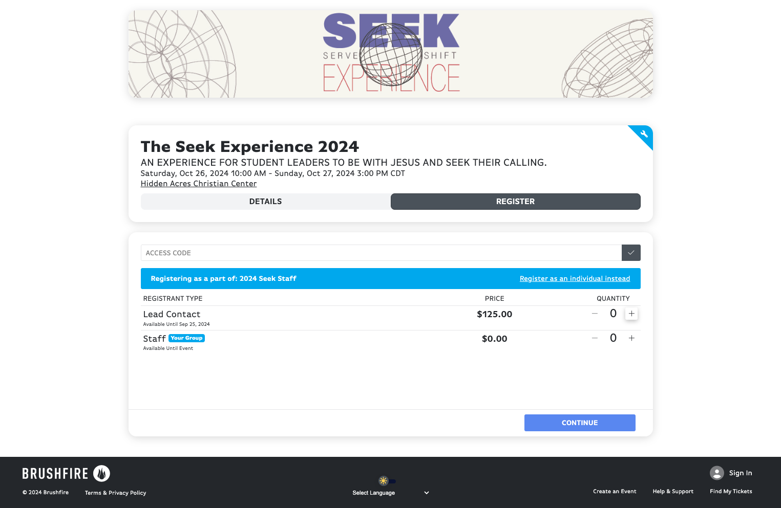 Click on Increment Amount for Lead Contact
