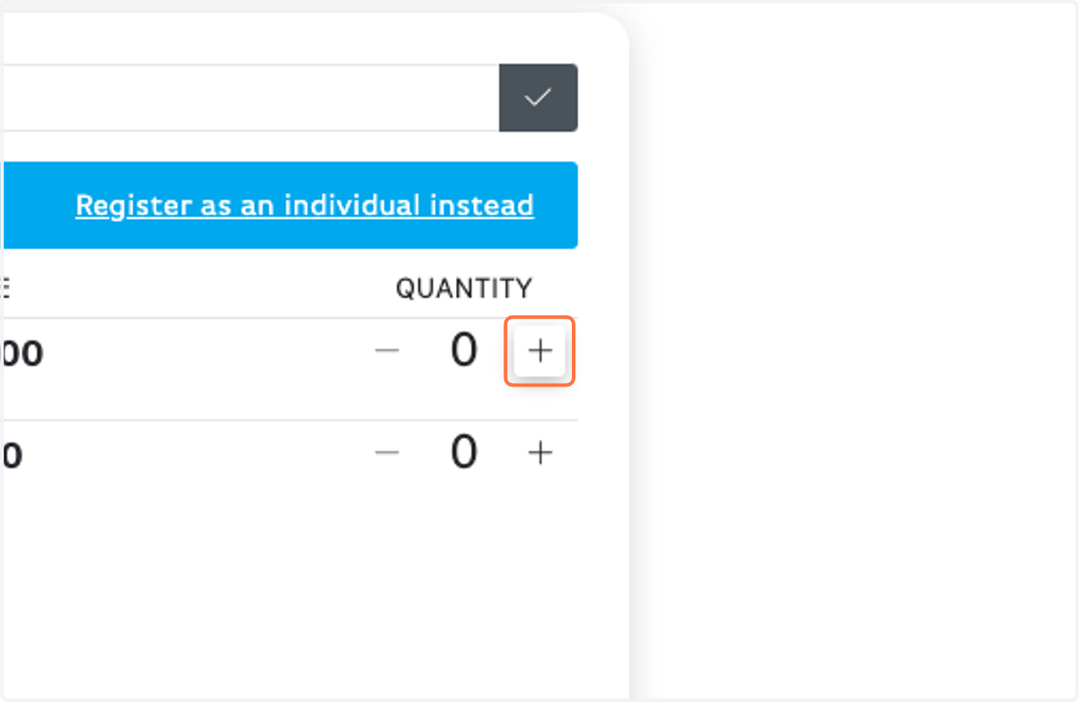 Click on Increment Amount for Lead Contact