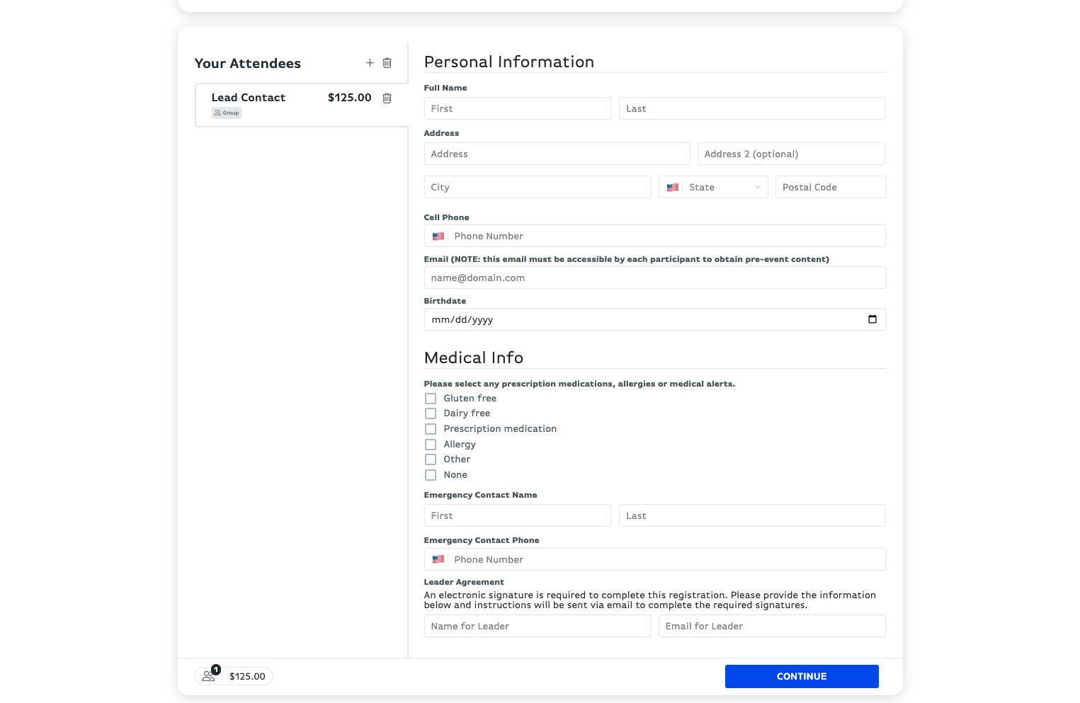 Fill out your Personal Information