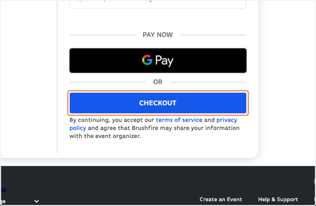 Click on CHECKOUT