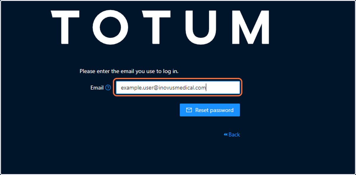 Type your registered email