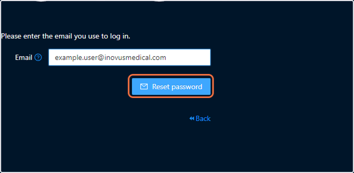 Click on Reset password