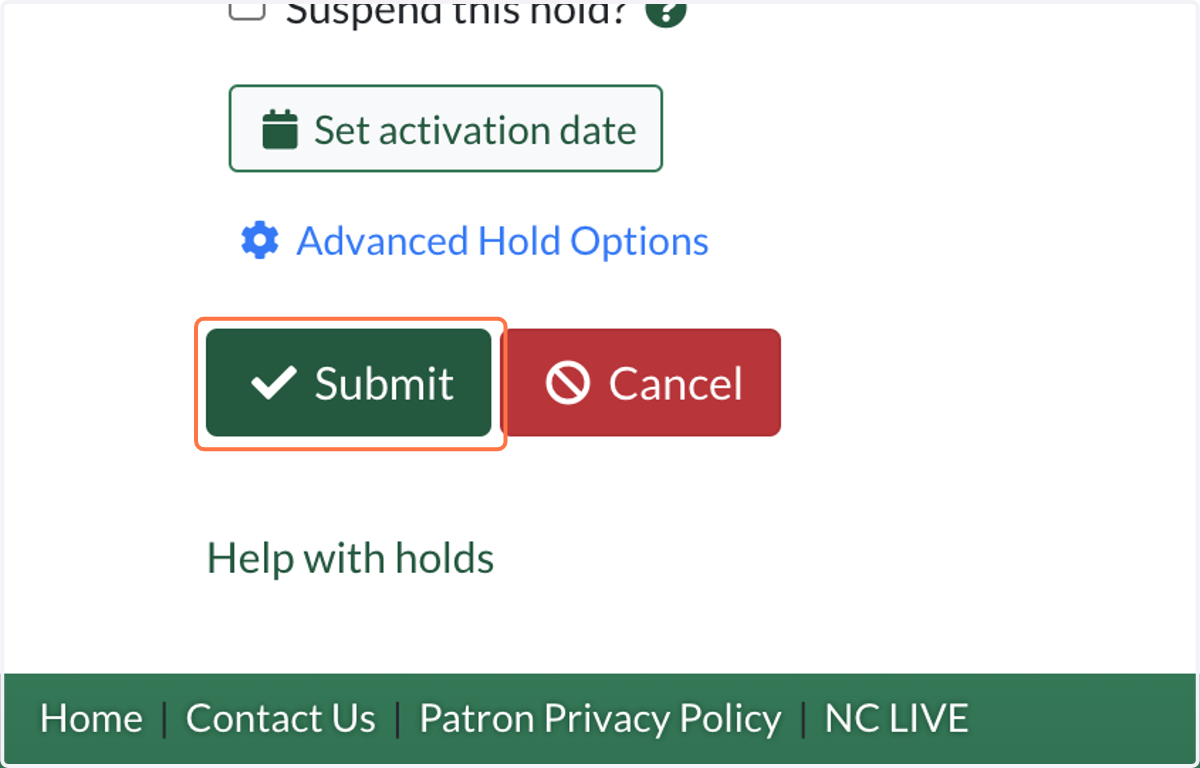 Click on Submit