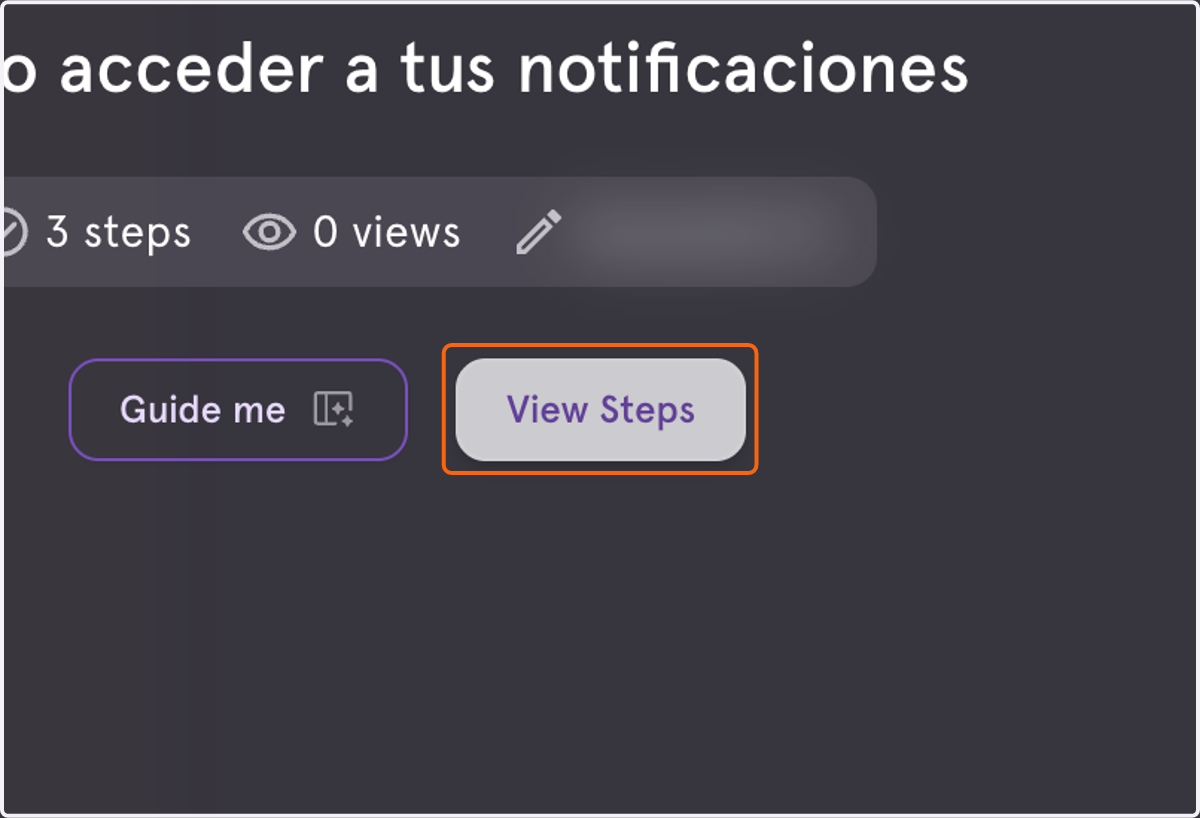 Click View Steps to preview the embedded workflow steps.