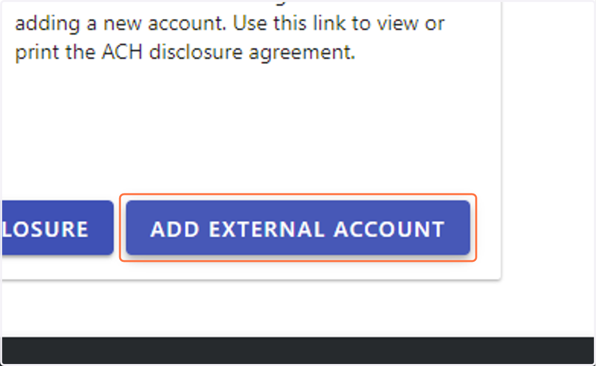 Click on ADD EXTERNAL ACCOUNT