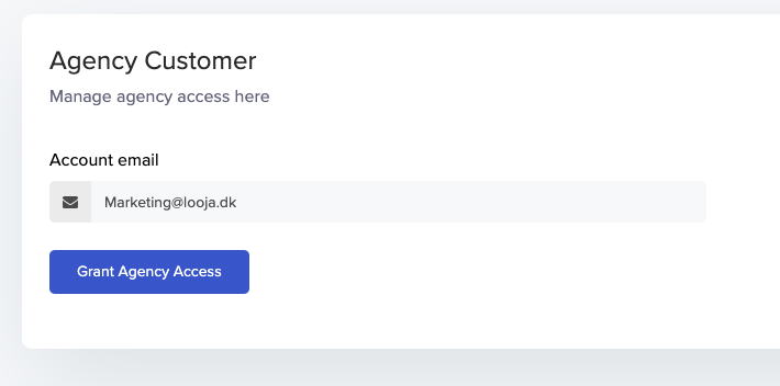 Indtast "marketing@looja.dk"