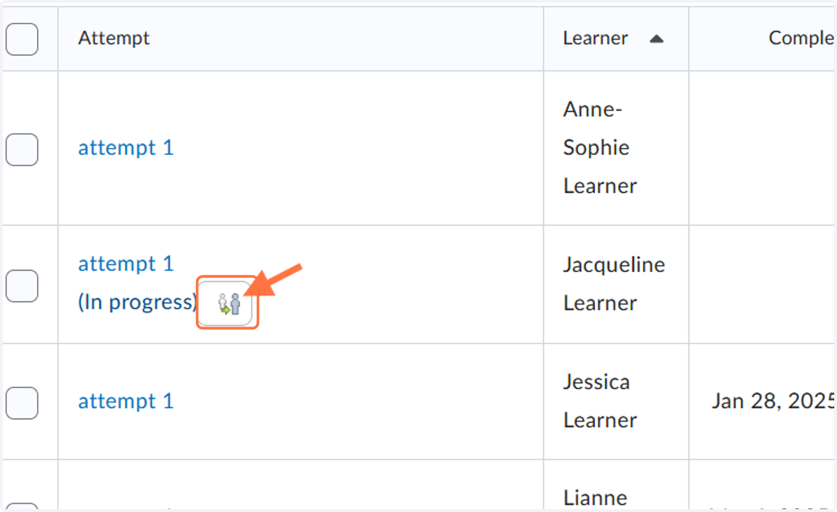 Click on the two-person icon next to (In Progress)