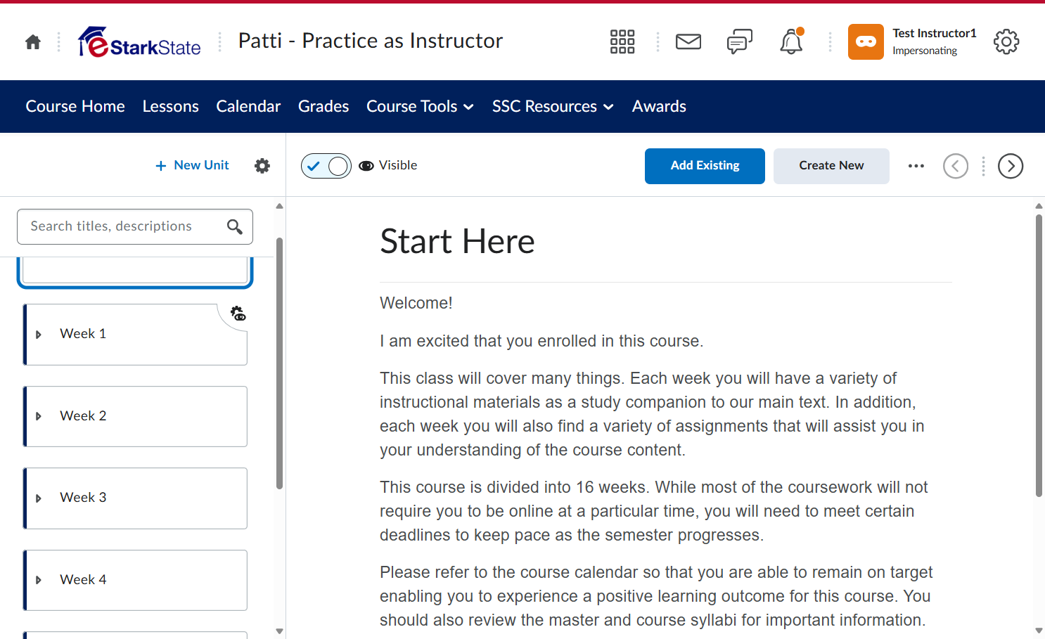 Click on Course Tools