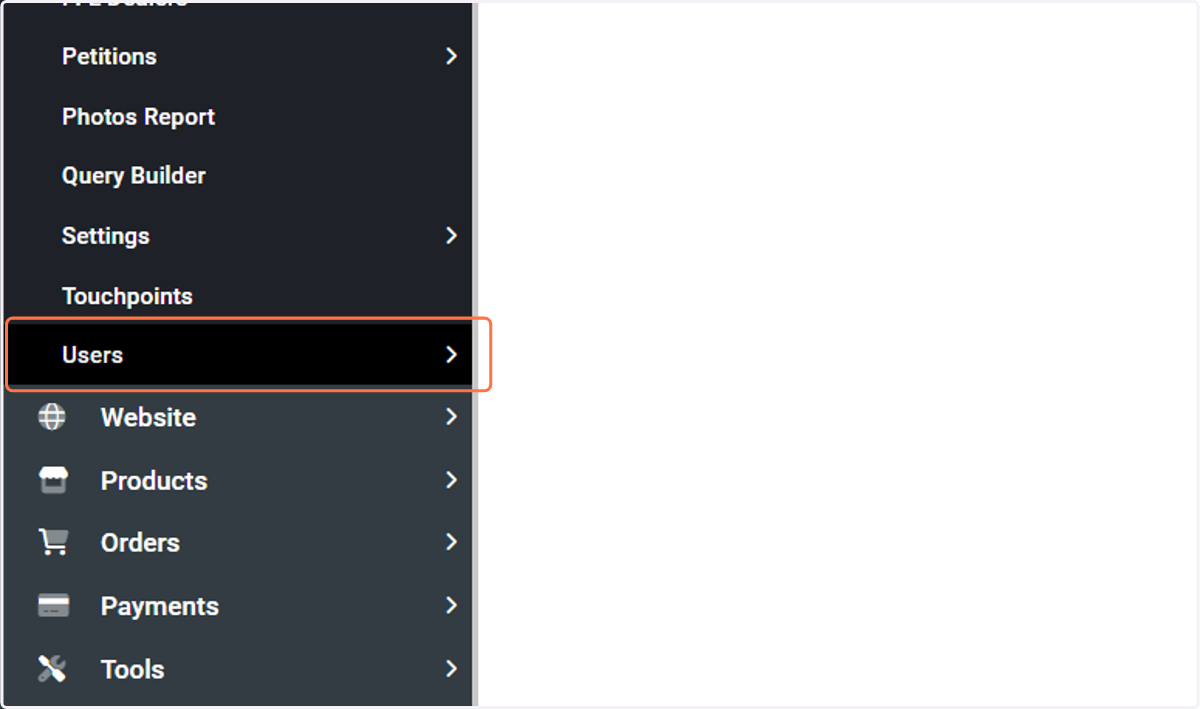Click on Users