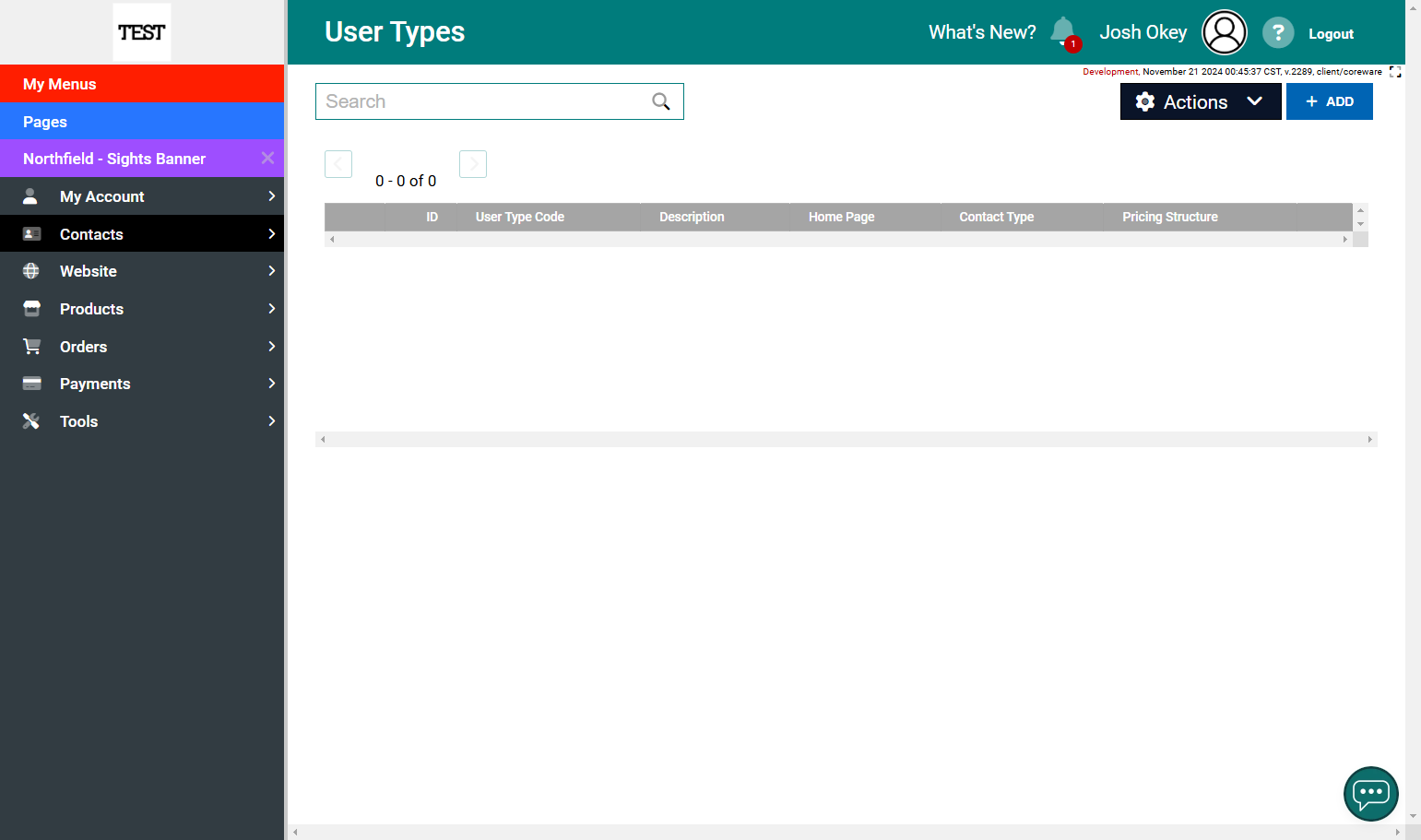 Click on Contacts