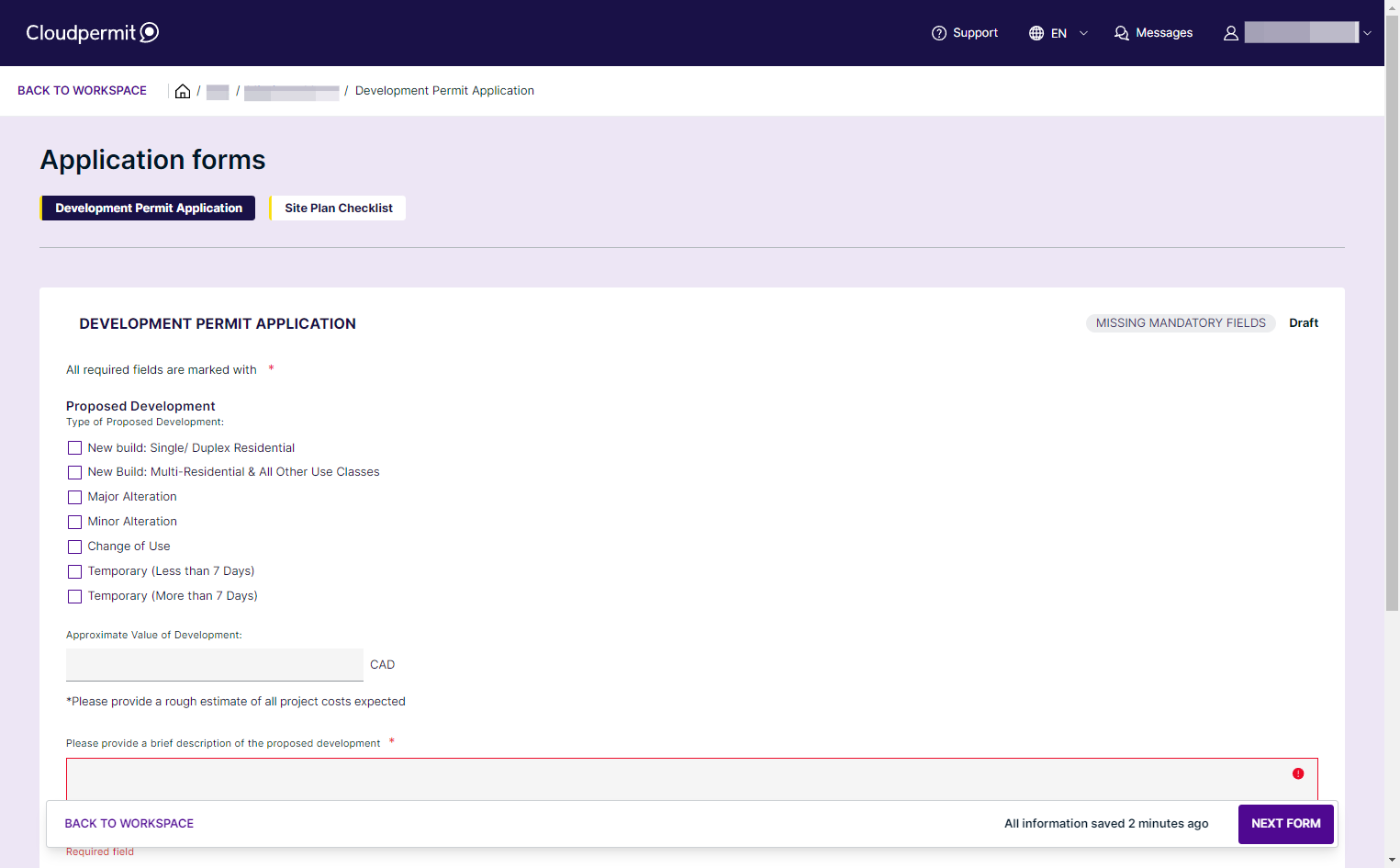 Fill in the application form. Be sure to fill in the required fields marked with a red asterisk (*) or you will not be able to submit your application.