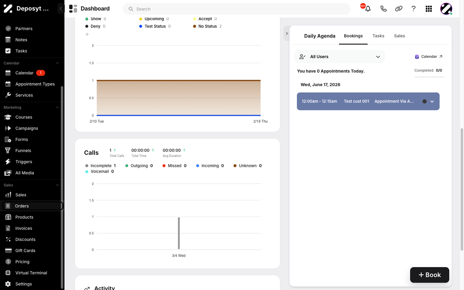 Step 1: On your Dashboard, navigate to the Orders tab under the Sales section.