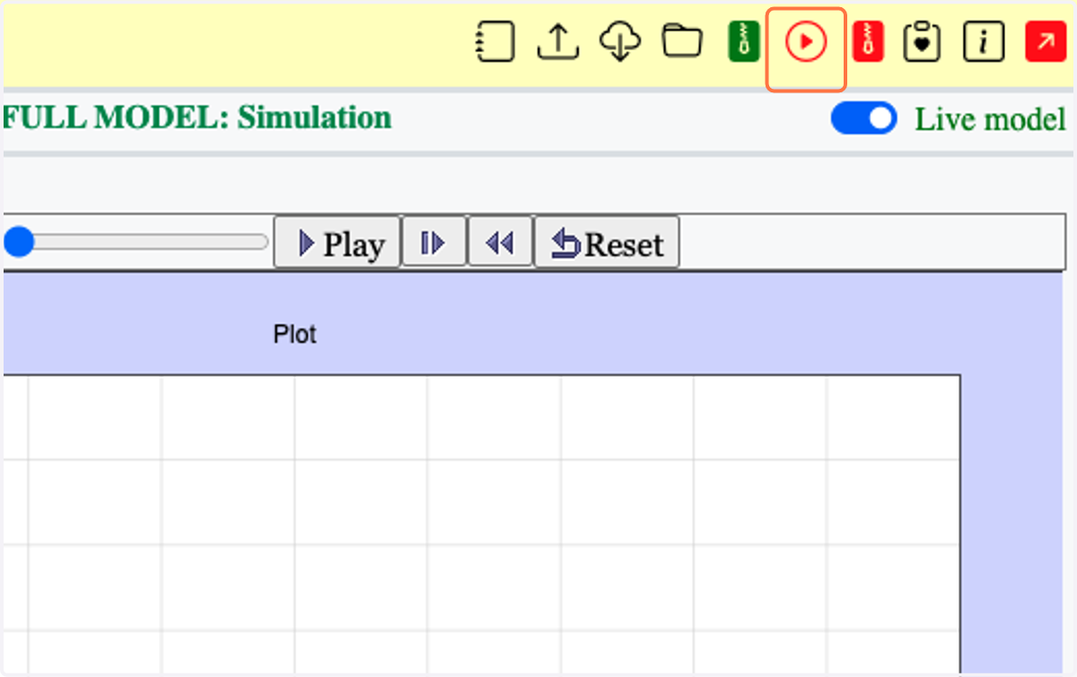 Click on Run the simulation