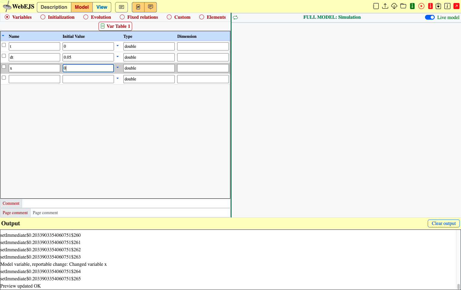 Type "0" to set the initial value to zero