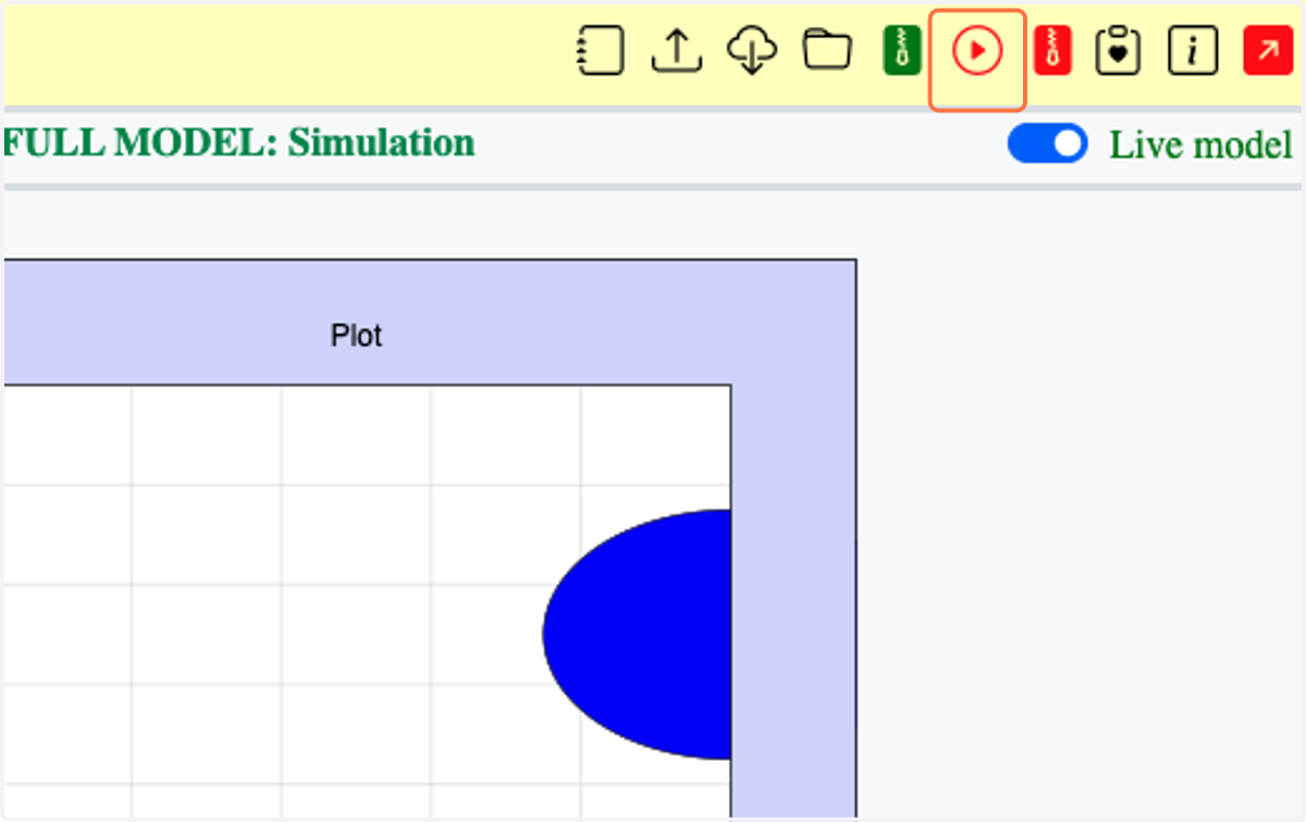 Click on Run the simulation