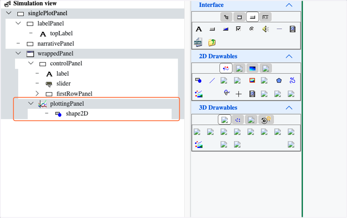 Click on plottingPanel…