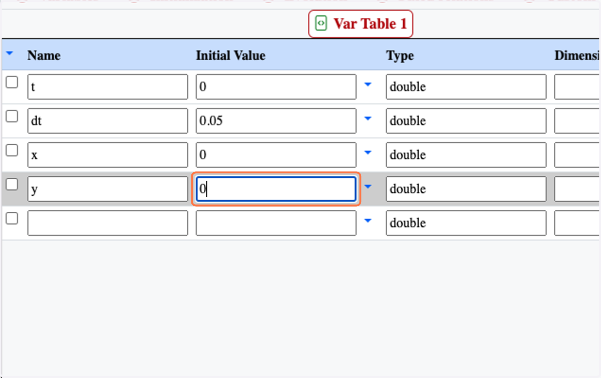 Type "0", again is to set initial value to zero
