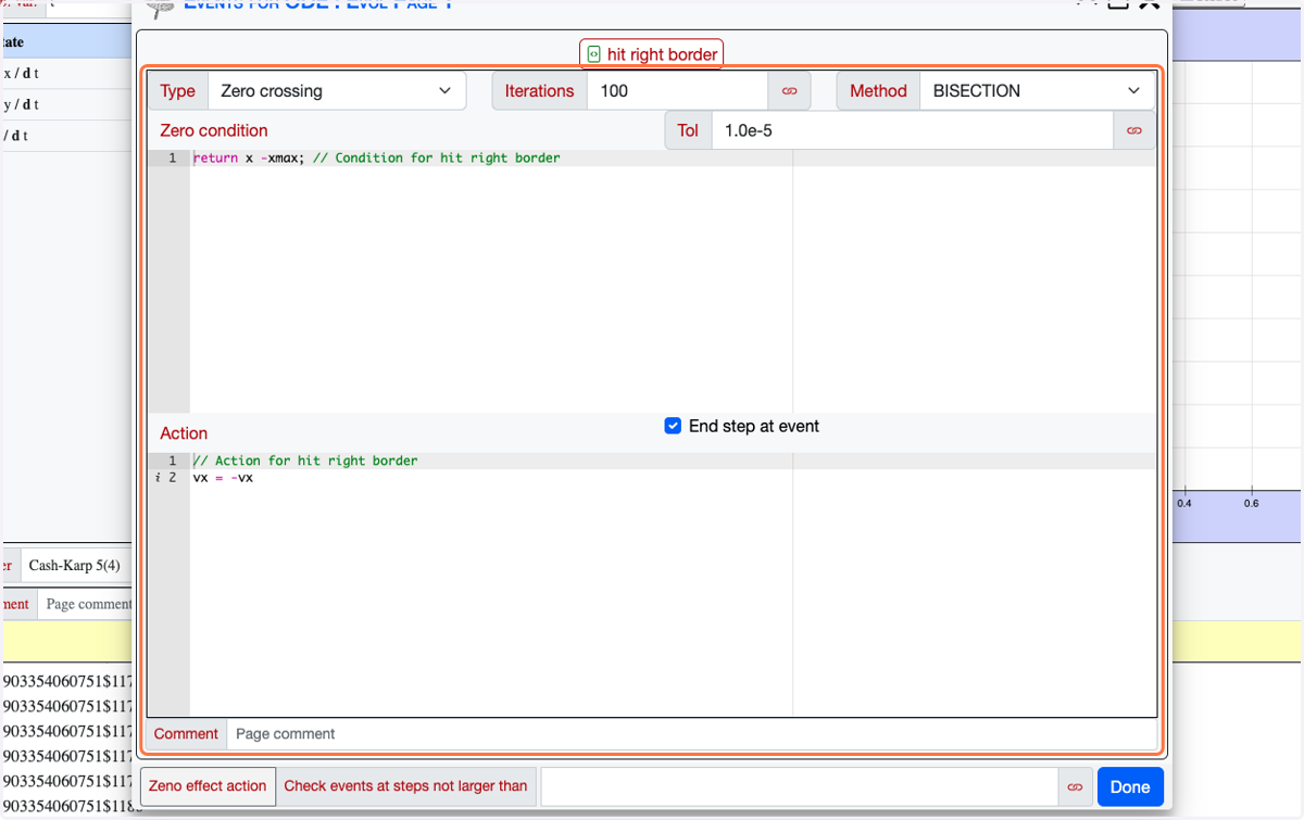 Click on hit right border