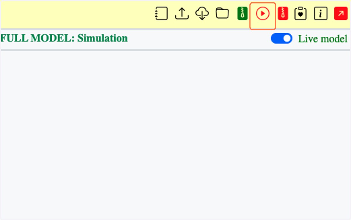 Click on Run the simulation