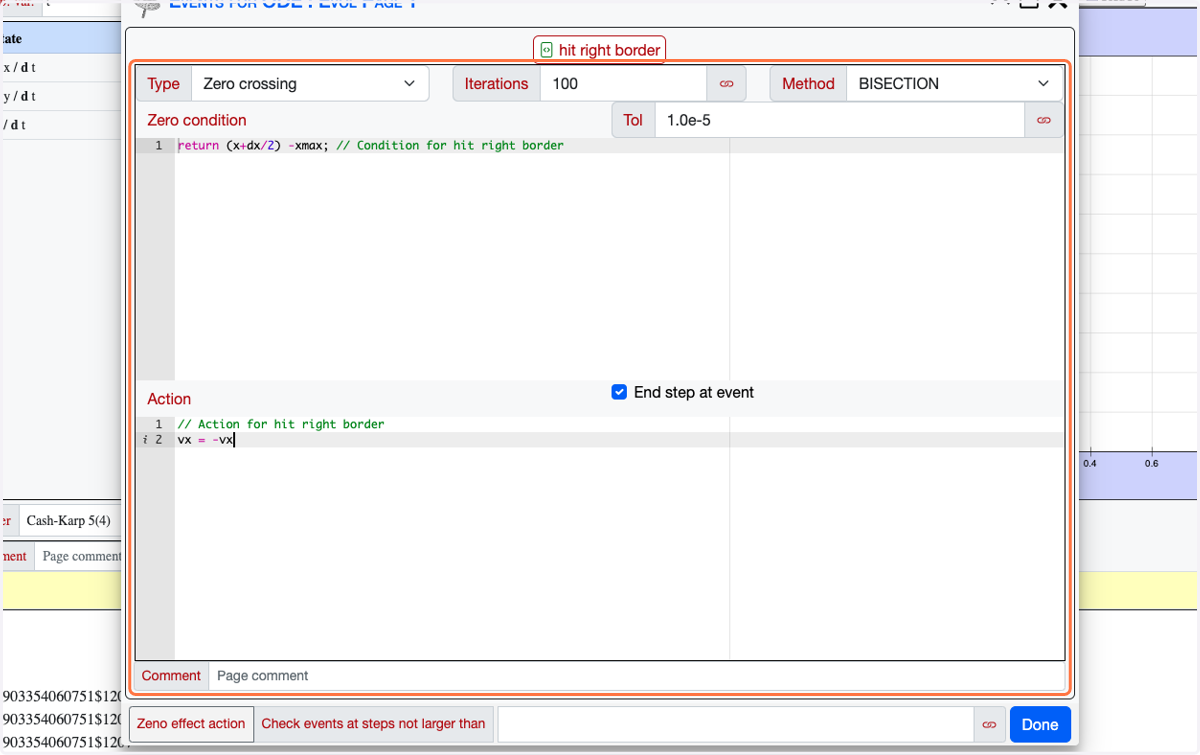 Click on hit right border