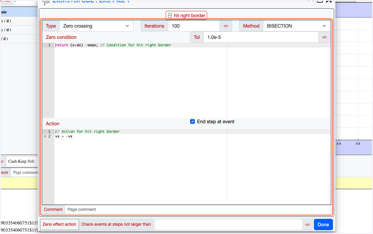 Click on hit right border